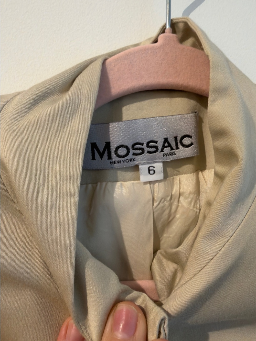 Women's Cotton Utility Jacket with Stand Collar - Khaki - Picture 4 of 6